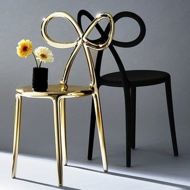 Scaun Ribbon Metal Finish Gold, Qeeboo