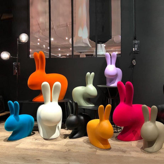 Scaun Rabbit Chair Velvet Finish Red, Qeeboo