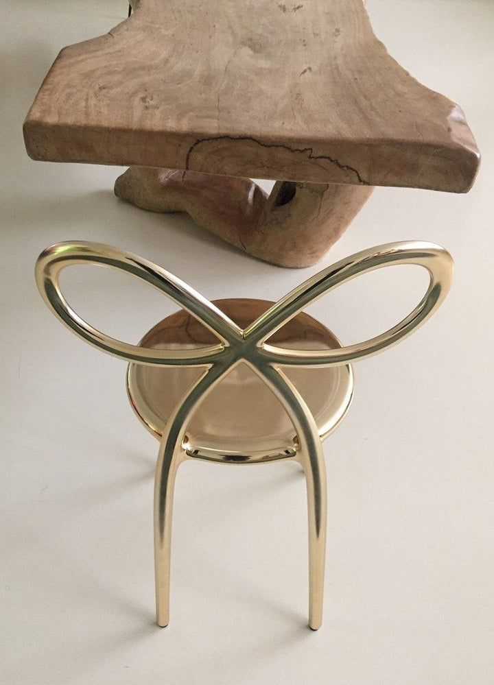 Scaun Ribbon Metal Finish Gold, Qeeboo