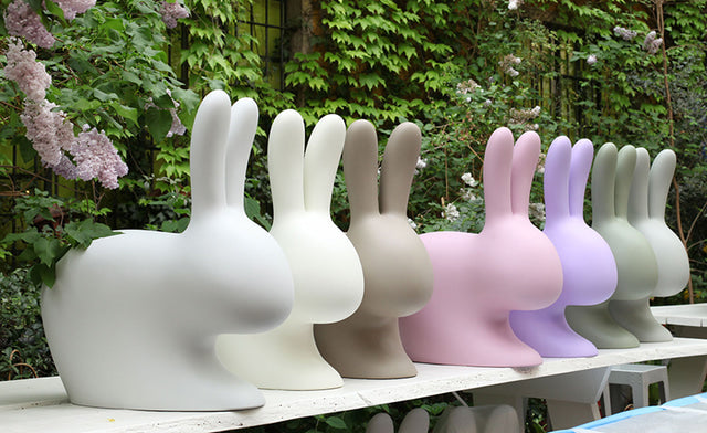 Scaun Rabbit Chair Baby Light Grey, Qeeboo