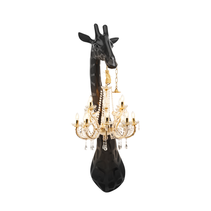 Giraffe in Love Wall Lamp Black, Qeeboo