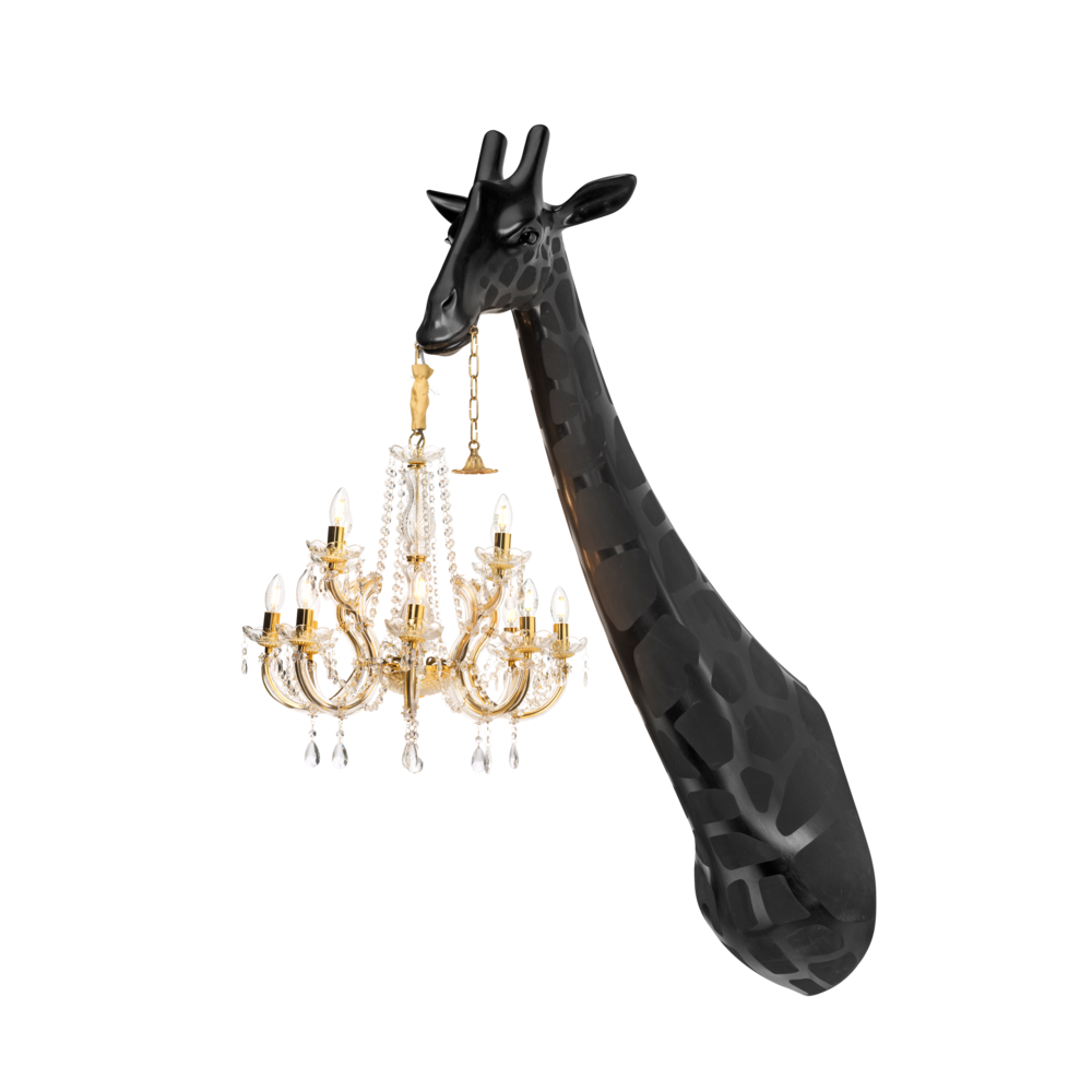 Giraffe in Love Wall Lamp Black, Qeeboo