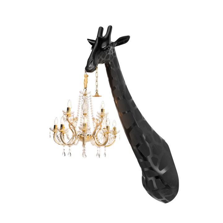 Giraffe in Love Wall Lamp Black, Qeeboo