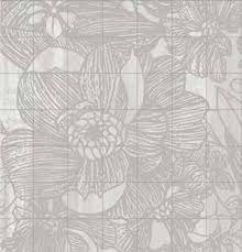 Gresie Ironstone Decors Mosaico Flora Bianco Ragno