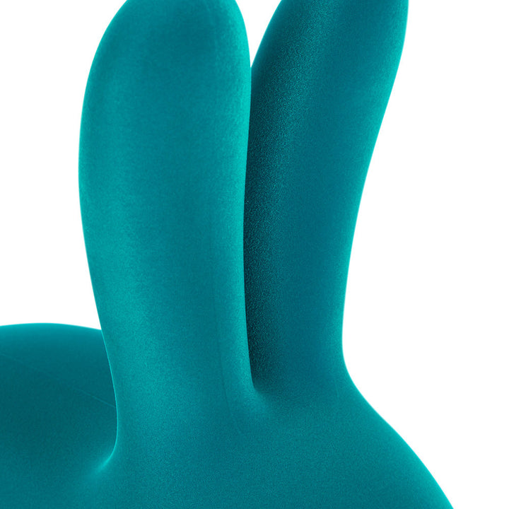 Scaun Rabbit Chair Baby Velvet Finish Turquoise, Qeeboo