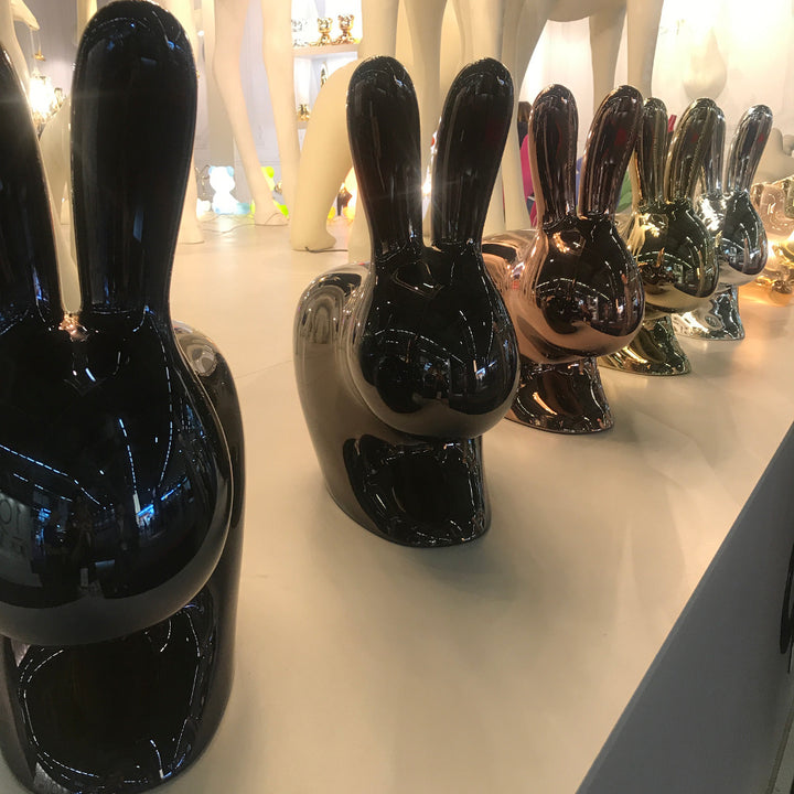 Scaun Rabbit Chair Metal Finish Silver, Qeeboo