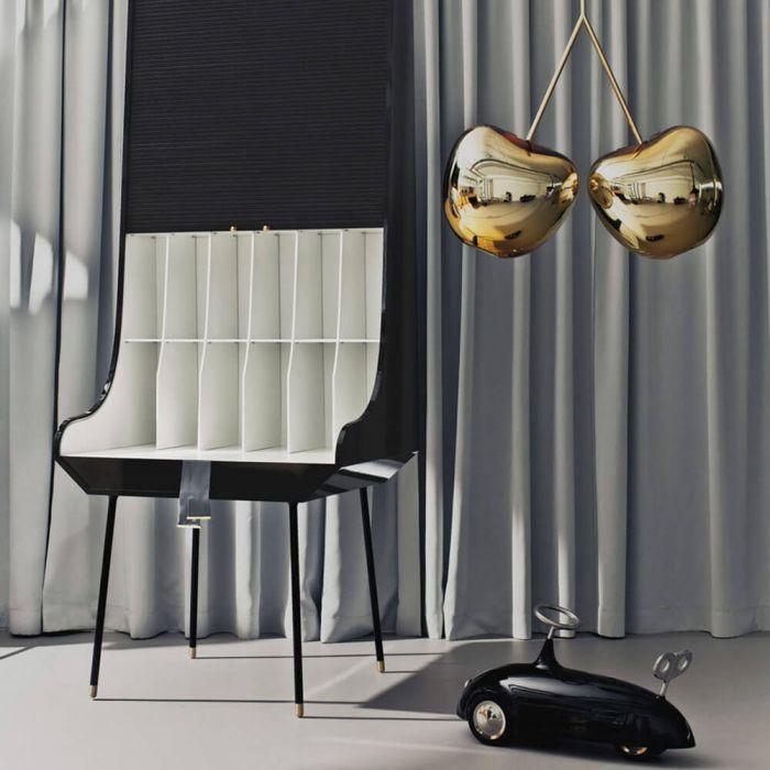Lampă Cherry Metal Finish Gold, Qeeboo