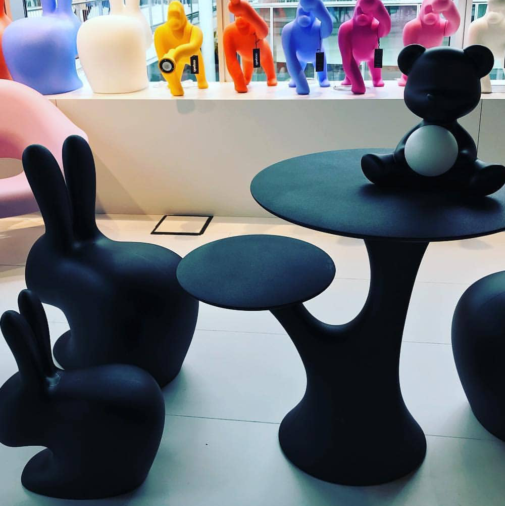 Masă Rabbit Tree Black, Qeeboo