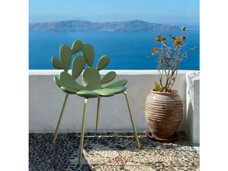 Scaun lounge Filicudi Balsam Green - Brass, Qeeboo