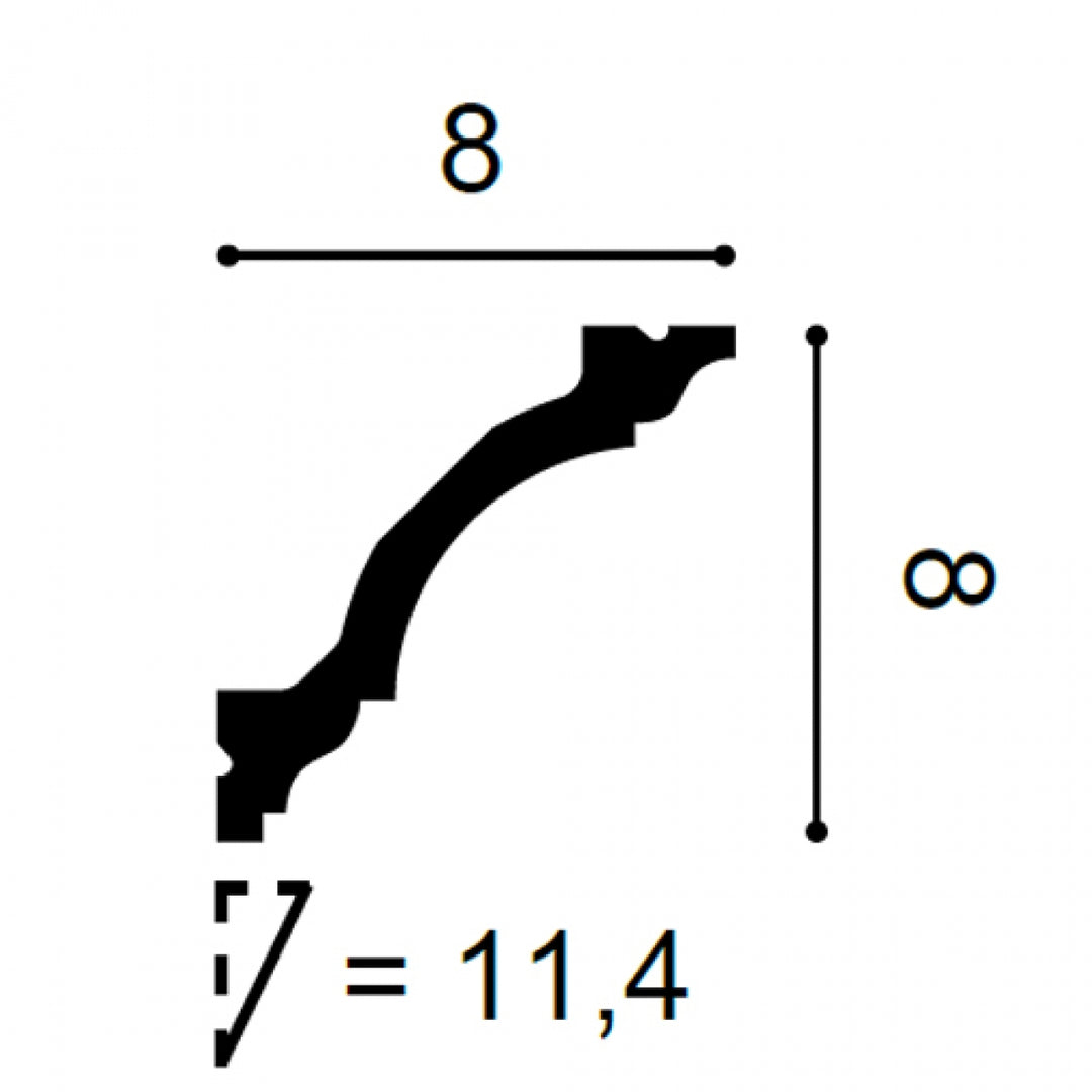 Cornișă Flex Albă Duropolimer C213F, Orac