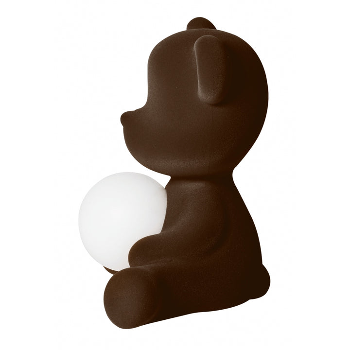 Lampă reîncărcabilă Velvet Teddy Girl Dark Brown, Qeeboo